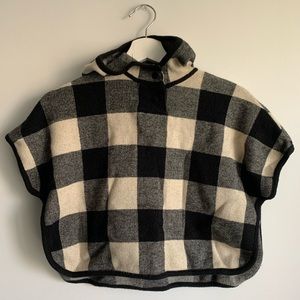 Zara Kids Gingham Poncho